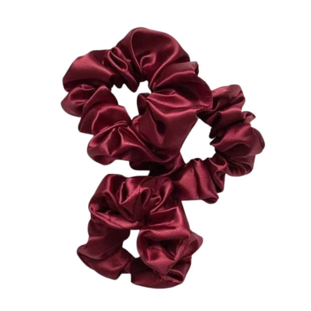 Maroon Scrunchie x 3